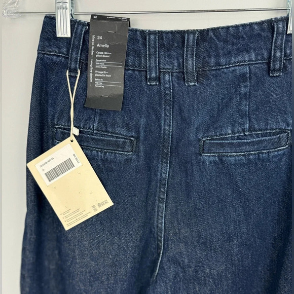 NWT Frank and Oak Amelia Coupe Vintage fit High rise ankle jeans size 24 - Picture 6 of 8